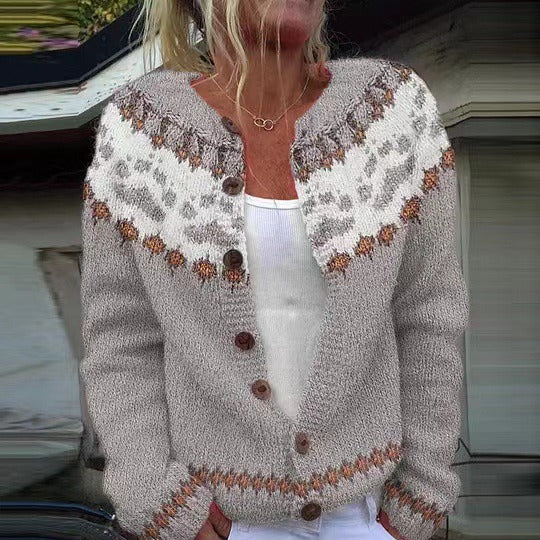 Women's Classic Icelandic Knit Cardigan Sweater