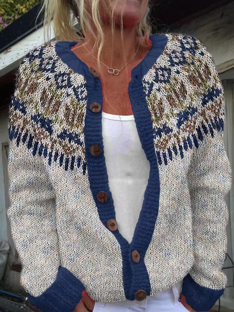 Women's Classic Cozy Icelandic Knit Cardigan