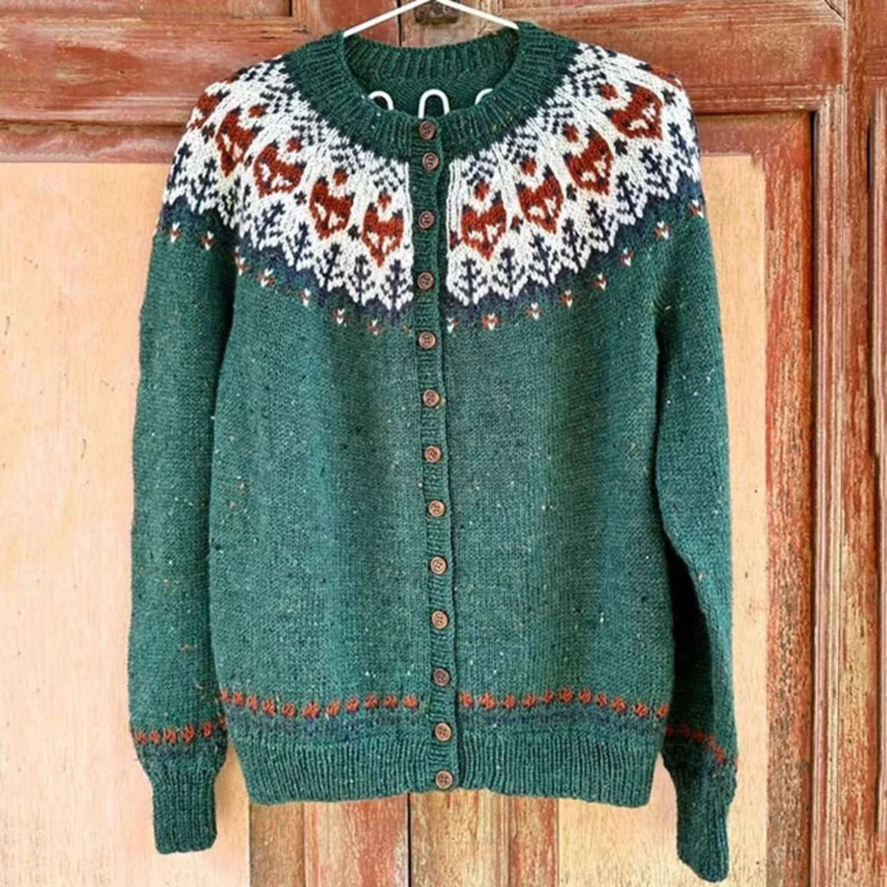 Classic Cozy Icelandic Knit Sweater