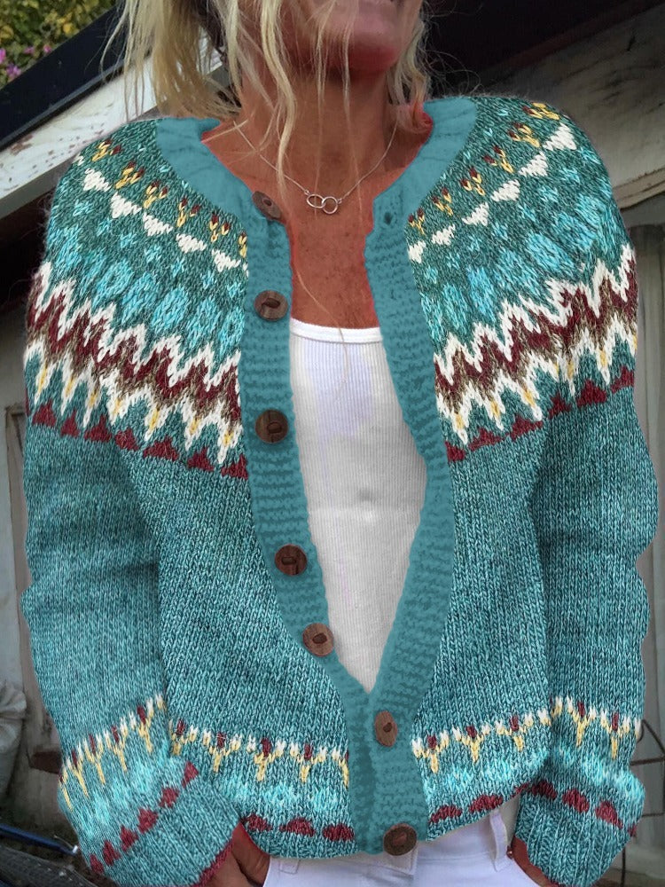 Women's Classic Icelandic Wool Cardigan Sweater