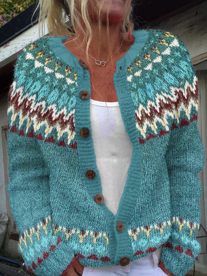 Women's Classic Icelandic Wool Cardigan Sweater