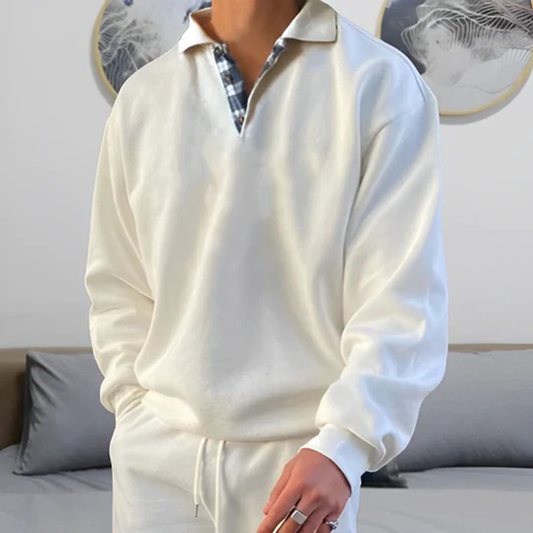 Cozy Fleece-lined Crew Neck Winter Sweater - OutfitLondon