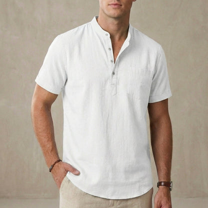 Casual Fit Mens Henley Shirt with Pocket