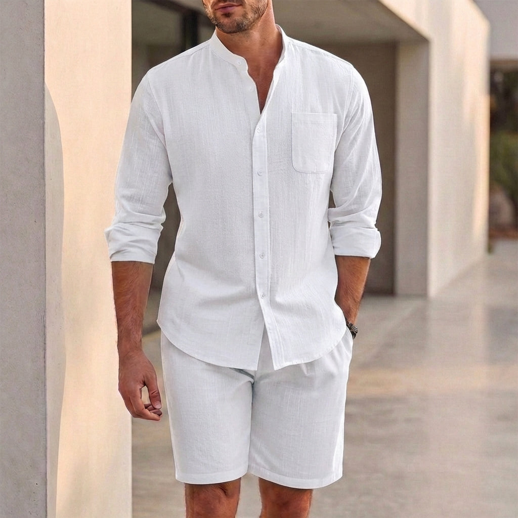 Comfortable Summer Shorts Shirt Set