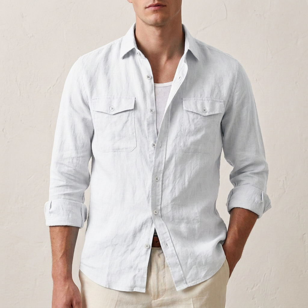 Casual Classic Long Sleeve Button Down Shirt