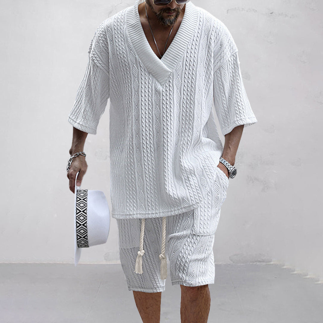 Soft Breathable Summer Shirt Shorts Set - OutfitLondon