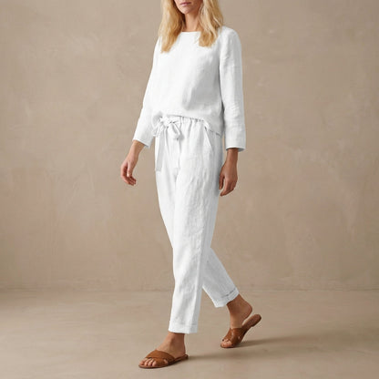 Comfy Women's Pajama Set - Loose Fit Top and Bottoms