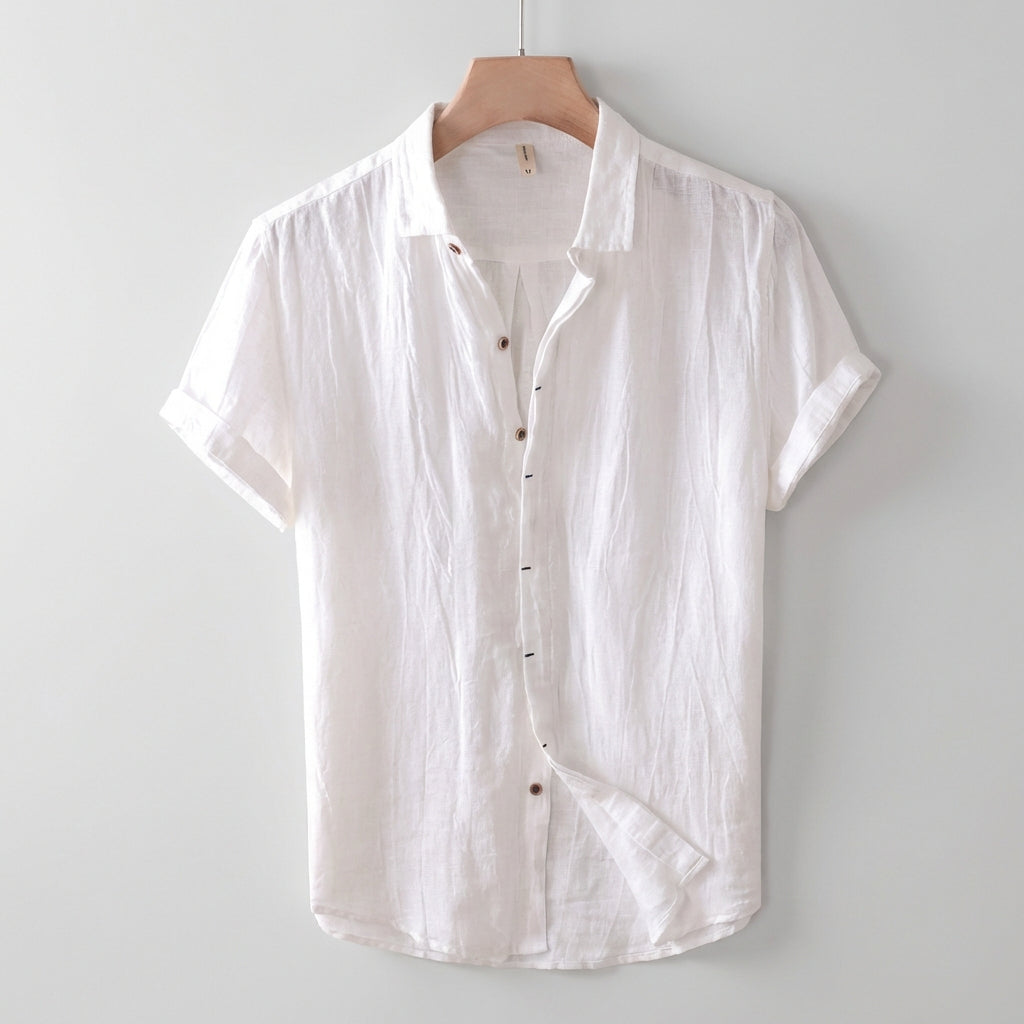 Casual Fit Short Sleeve Collar Shirt