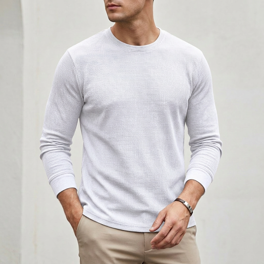 Classic Fit Textured Knit Top - OutfitLondon