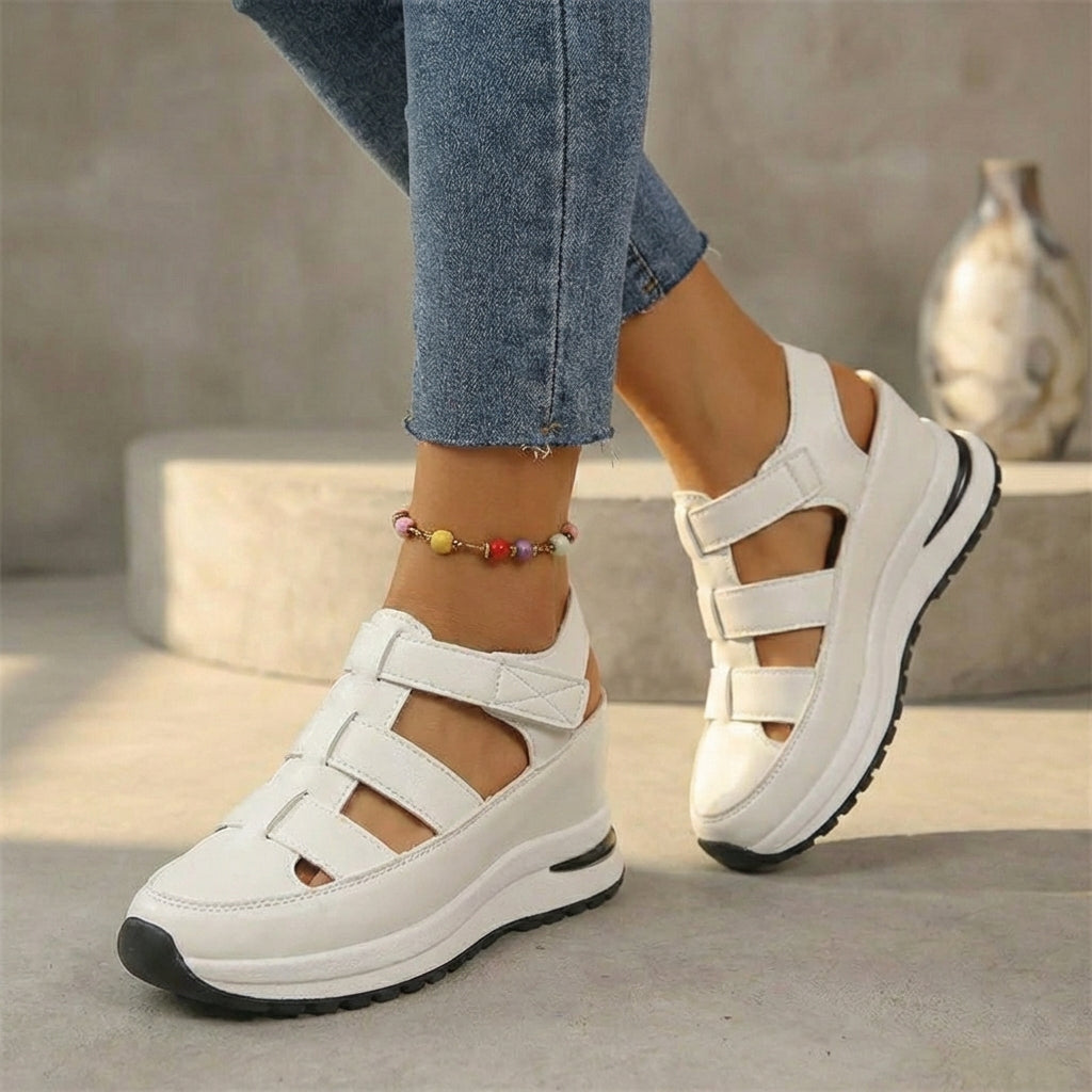 Comfy Lace Up Ankle Sandals - OutfitLondon