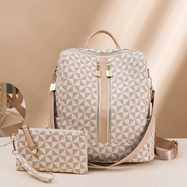 Practical Convertible Backpack Tote with Clutch