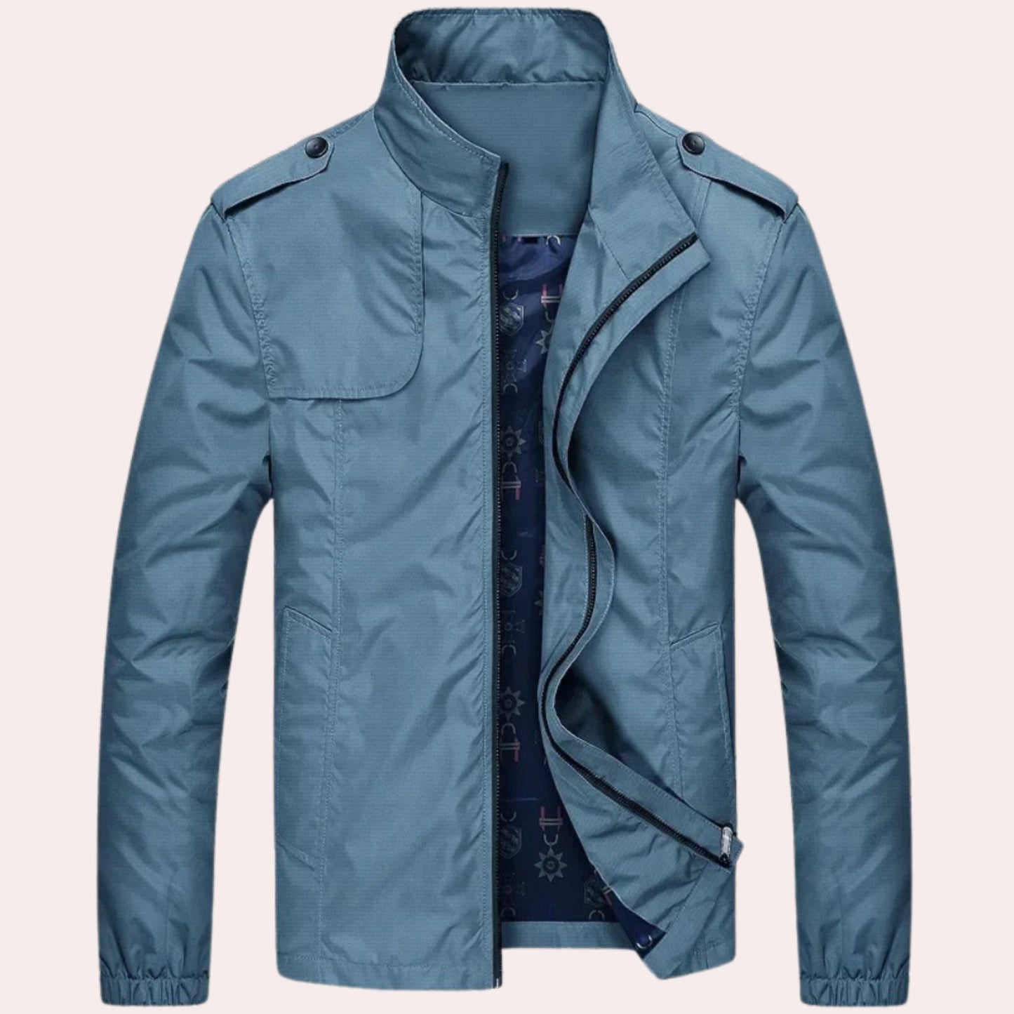 Relaxed Fit Bomber Zip Up Jacket