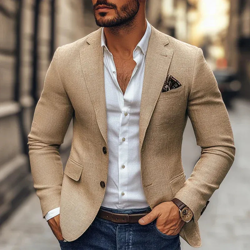 Men's Linen Cotton Blazer