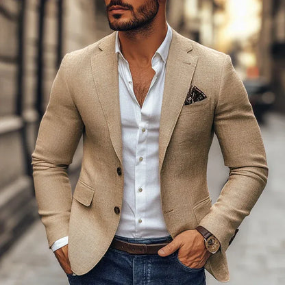 Men's Linen Cotton Blazer