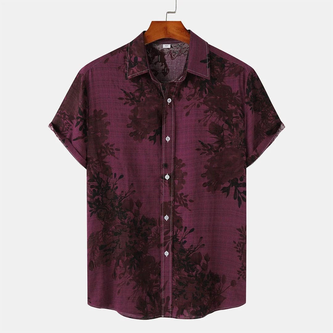 Vintage Style Floral Polo Tee