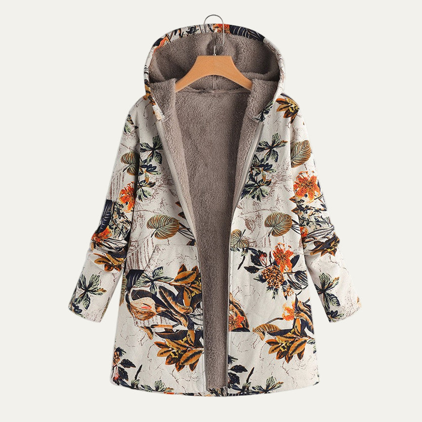 Large Floral Hoodie Sweater for Women