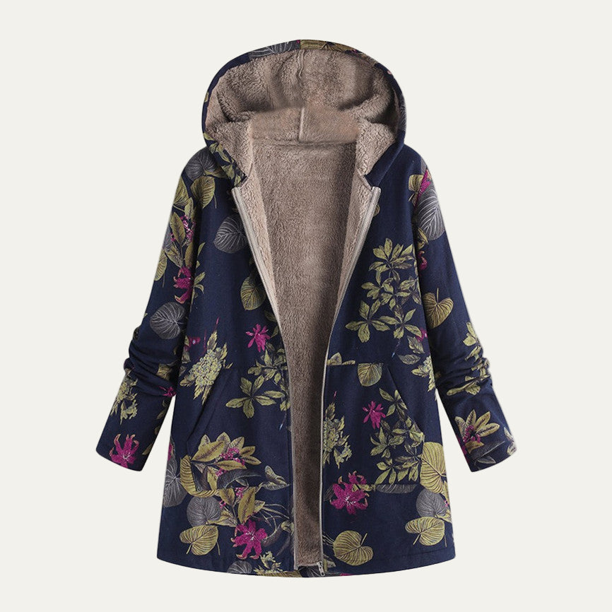 Large Floral Hoodie Sweater for Women - OutfitLondon