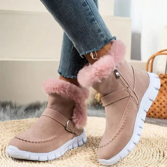 Soft Suede Low Heel Ankle Boots