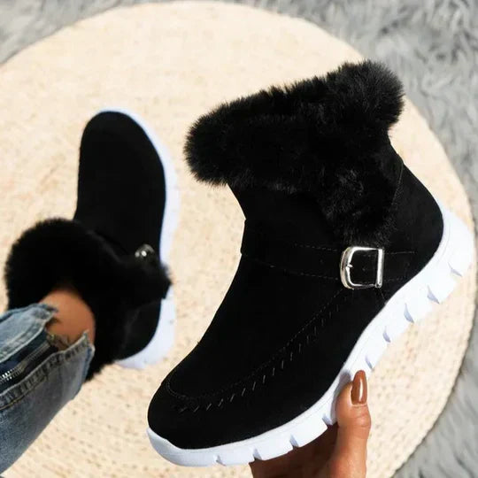 Soft Suede Low Heel Ankle Boots