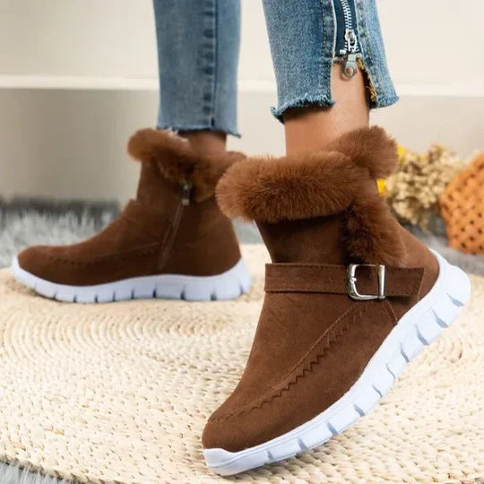 Soft Suede Low Heel Ankle Boots