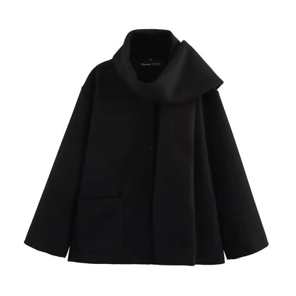 Warm Parka Coat with Free Scarf for Ladies