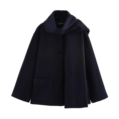 Warm Parka Coat with Free Scarf for Ladies