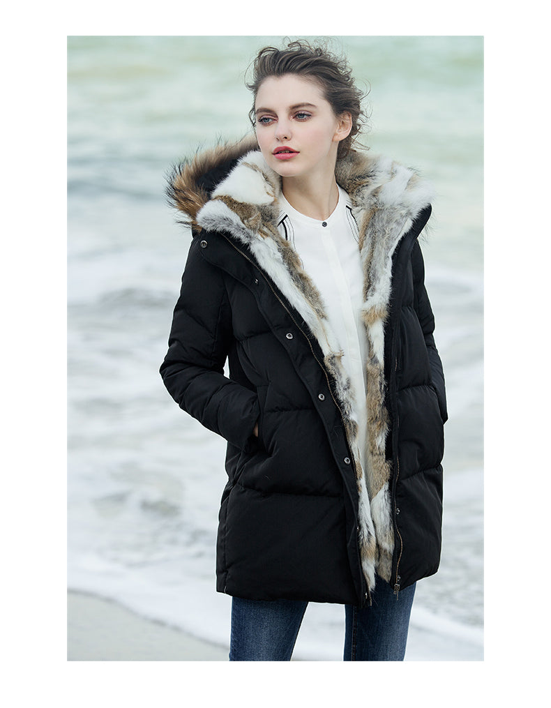 Cozy Women's Down Filled Parka Coat
