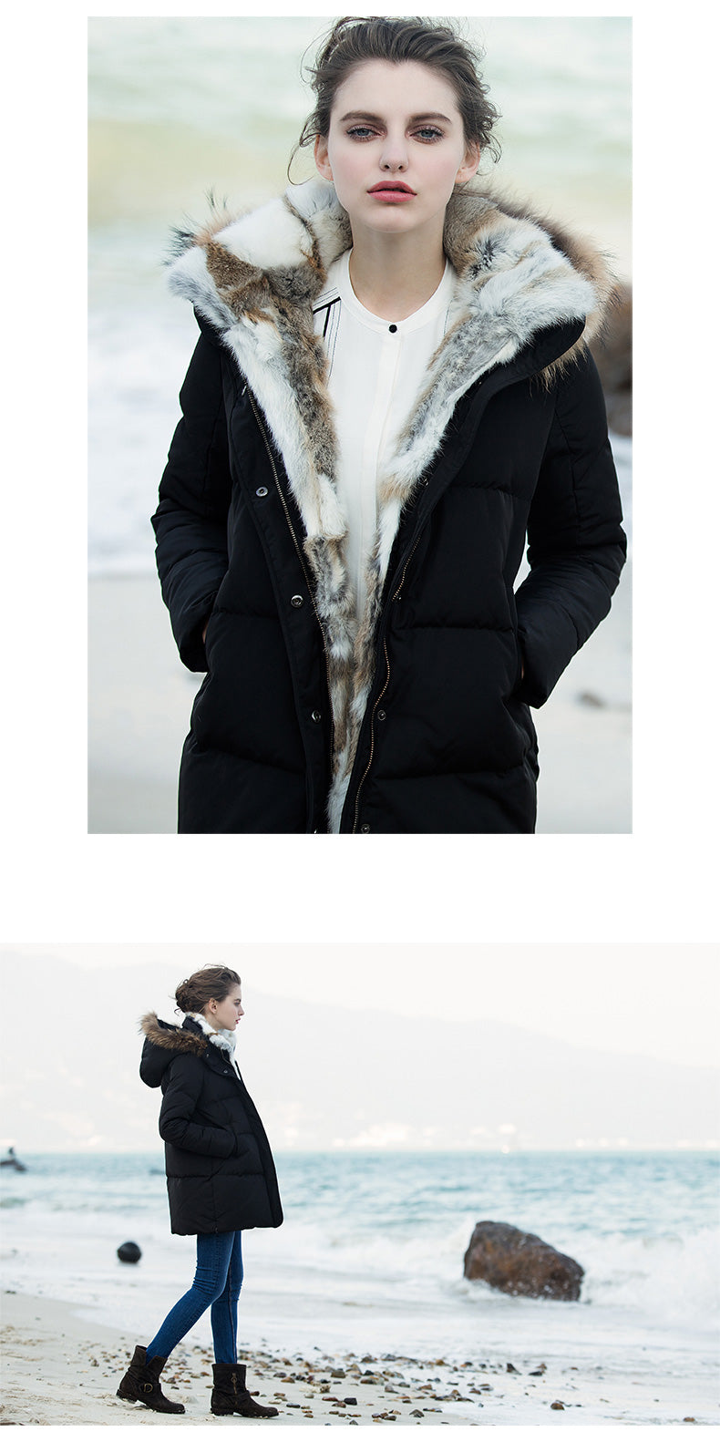 Cozy Women's Down Filled Parka Coat