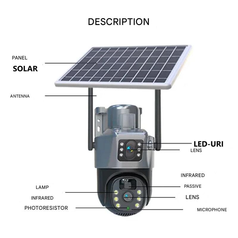 Outdoor WiFi Solar Powered Security Cam with Night View