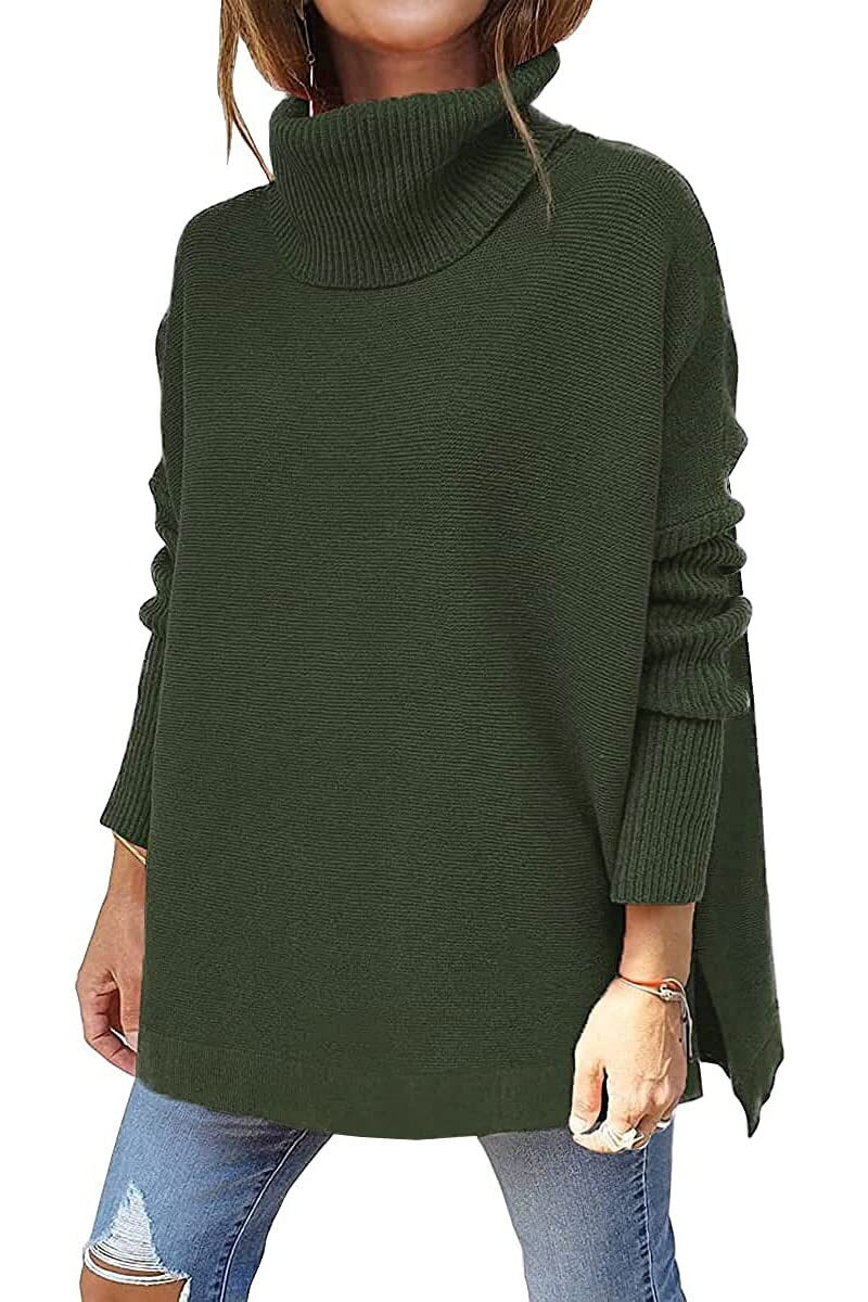Purple Ladies Crew Neck Knitted Sweater
