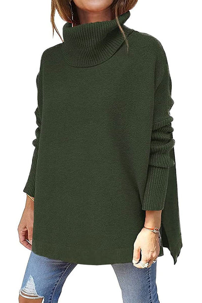 Purple Ladies Crew Neck Knitted Sweater