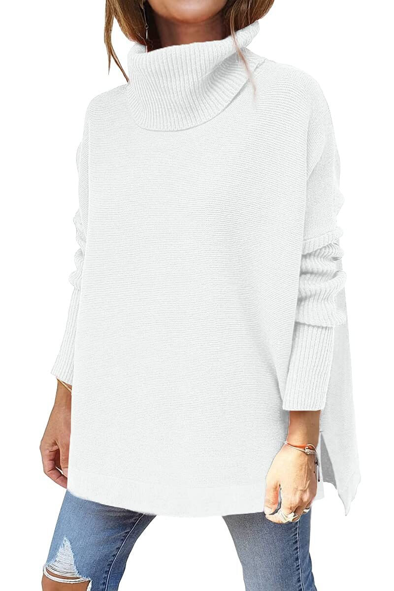 Purple Ladies Crew Neck Knitted Sweater