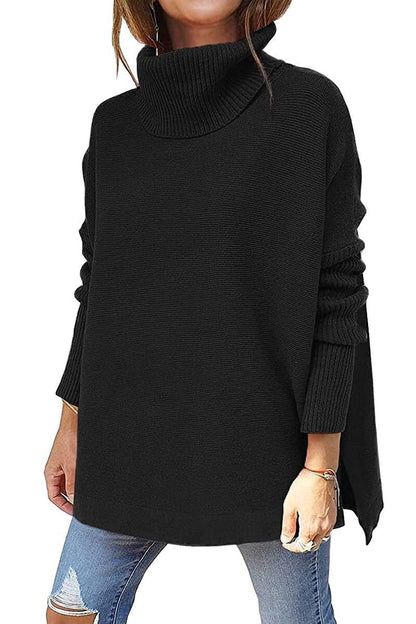 Purple Ladies Crew Neck Knitted Sweater