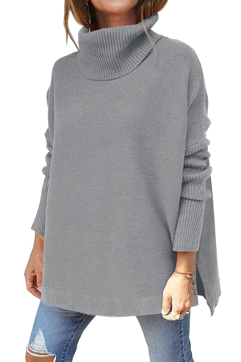 Purple Ladies Crew Neck Knitted Sweater