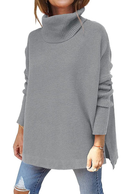Purple Ladies Crew Neck Knitted Sweater