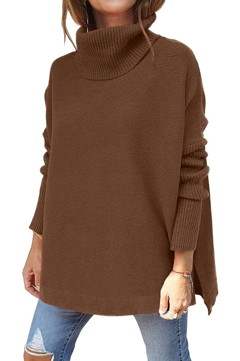 Purple Ladies Crew Neck Knitted Sweater