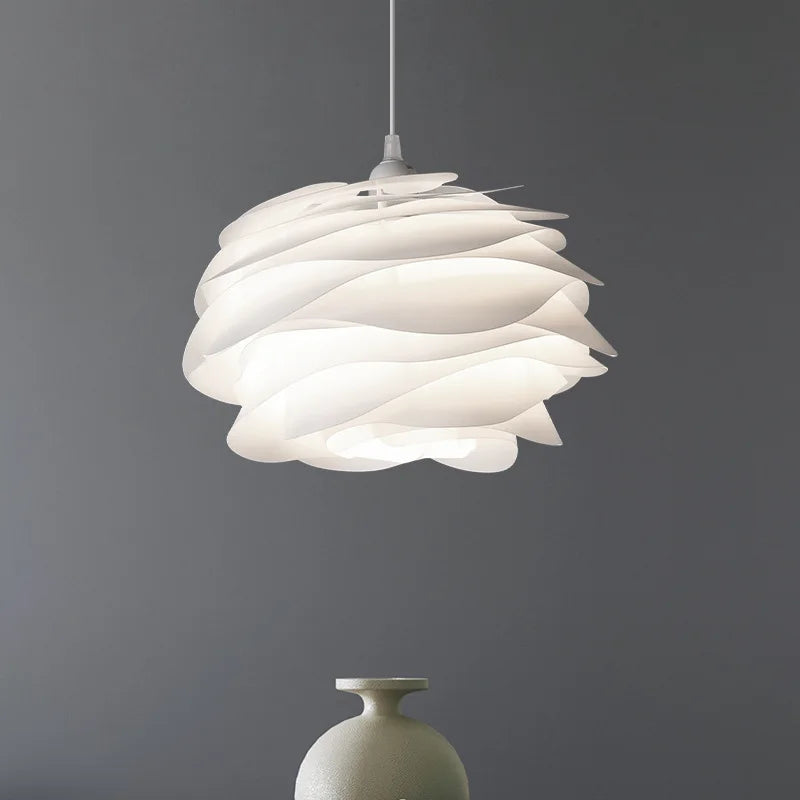 Beautiful Glass Drop Light With Warm Floral Shade - OutfitLondon