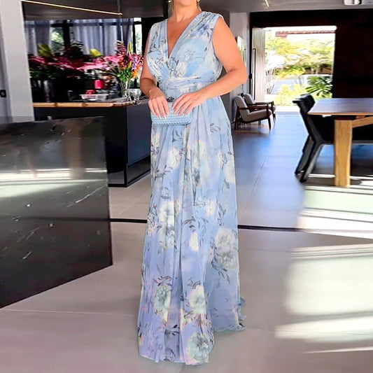 Summer Floral Midi Dress for Women - OutfitLondon