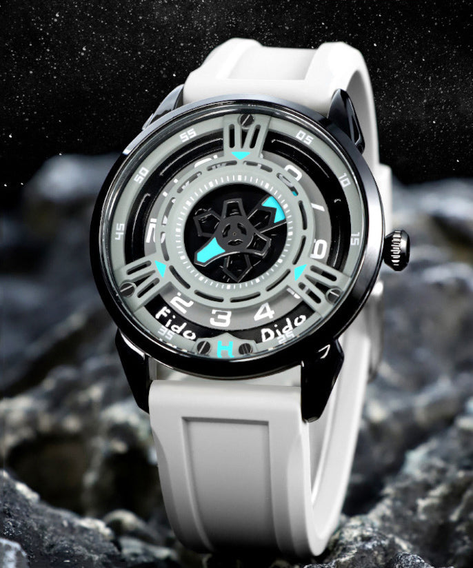 Women's Waterproof Watch Blue Silicone Lightweight - OutfitLondon