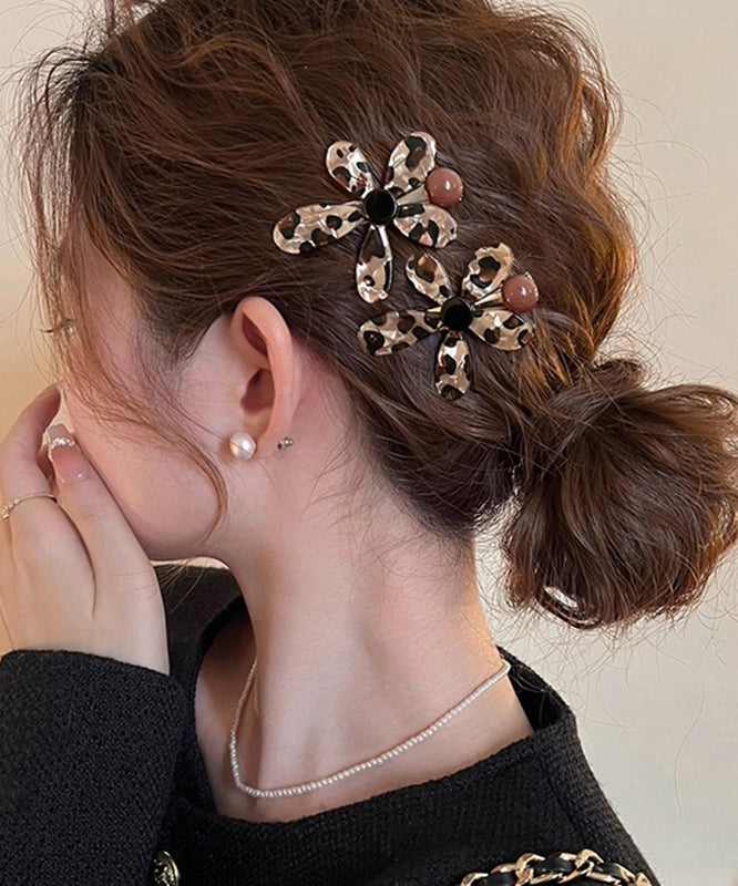 Women's Leopard Hairpin Metal Alloy Floral Design - OutfitLondon