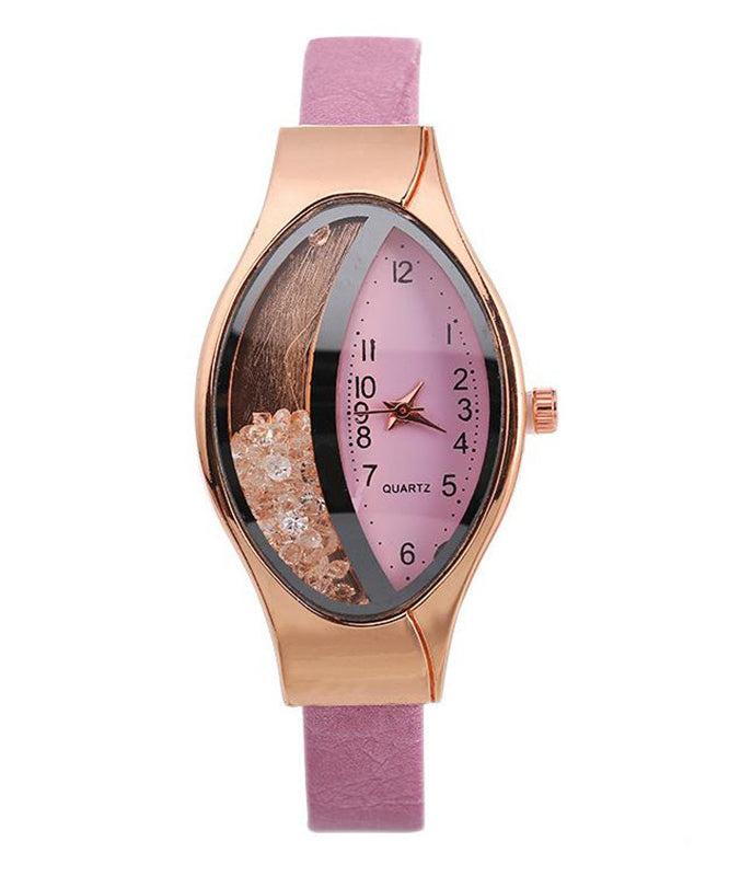 Women's Rose Leather Alloy Watch Water Resistant - OutfitLondon