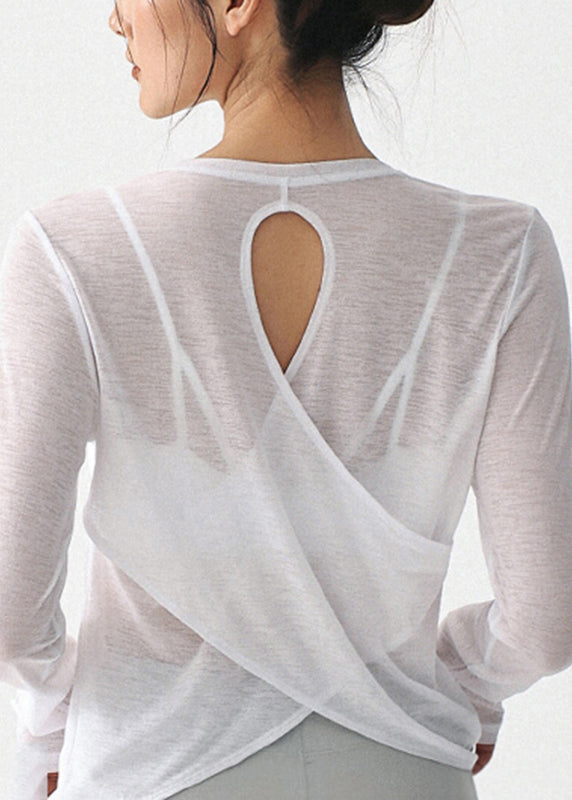 Women's Yoga Eco Cotton Modal Breathable White - OutfitLondon