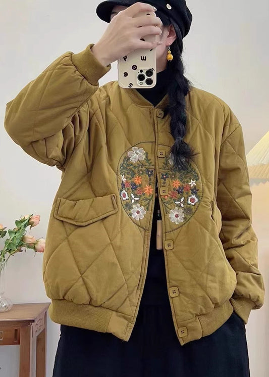 Women's Cotton Spring Coat Lightweight Yellow - OutfitLondon