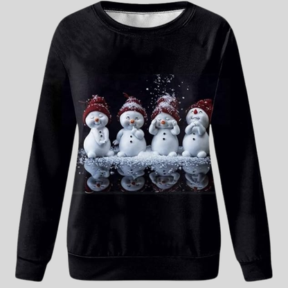 Fun Winter Snowman Sweatshirt for Ladies