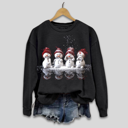 Fun Winter Snowman Sweatshirt for Ladies