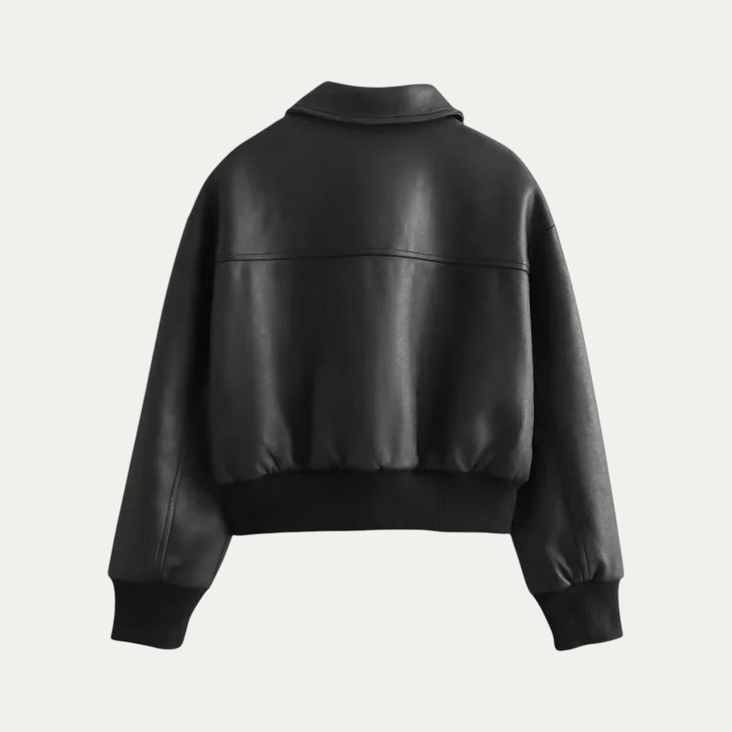 Ladies Synthetic Leather Biker Jacket