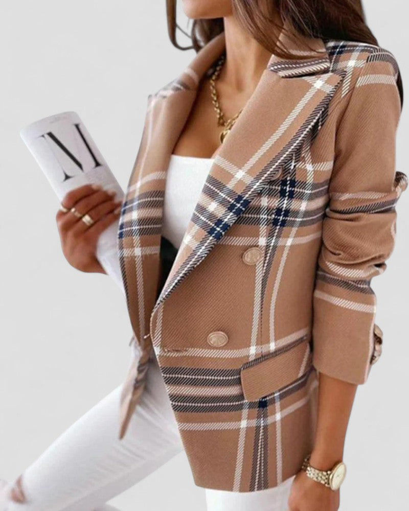 Classic Checked One Button Jacket - OutfitLondon