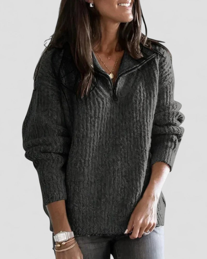 Soft Women's Cable Knit Crew Sweater