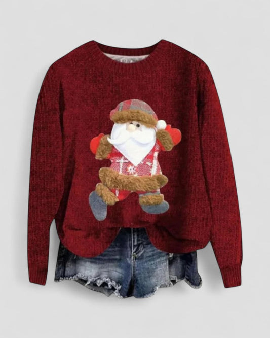 Festive Holiday Santa Crew Neck Sweater - OutfitLondon