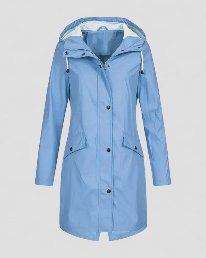 Ladies Waterproof Hooded Raincoat Outdoor Jacket